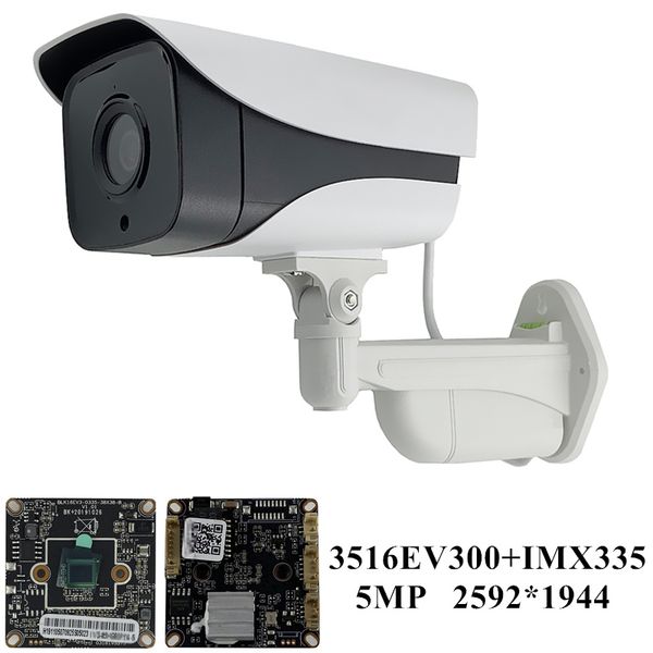 

sony imx335+3516ev300 5mp h.265 2592*1944 ip camera outdoor ip66 low illumination 4 array leds irc onvif cms xmeye rtsp