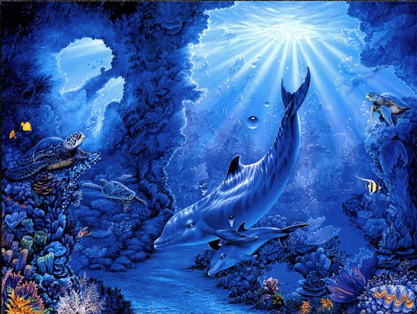 

подводный мир home decor расписанную hd печать картины маслом на холсте wall art холст pictures 7573