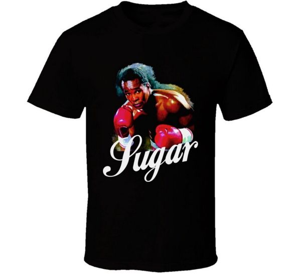 

sugar ray leonard boxing t-shirt cotton tee shirt trendy streetwear