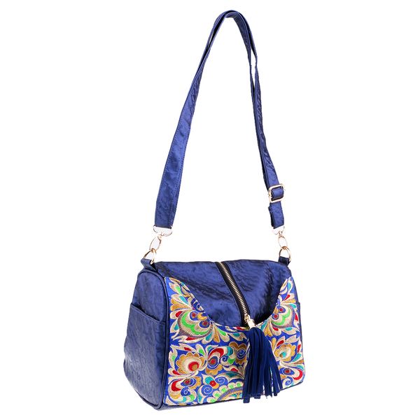 

fashion ladies embroidery pu leather crossbody bag shoulder bag tote bag travel bags with tassel