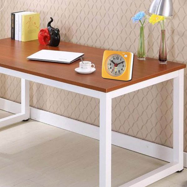 

ultra small alarm clock, battery operated, beeper alarm, silent sweep, with nightlight and snooze, travel bedside tablealarm clock