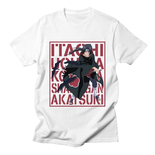 

naruto tshirt men cotton sasuke itachi madara obito anime casual streetwear white funny style harajuku tee shirt homme 3xl