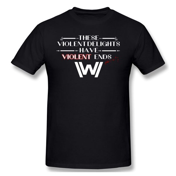 

t shirts men violent t-shirt tee father day 100% cotton clothing westworld tv series pure cotton tees