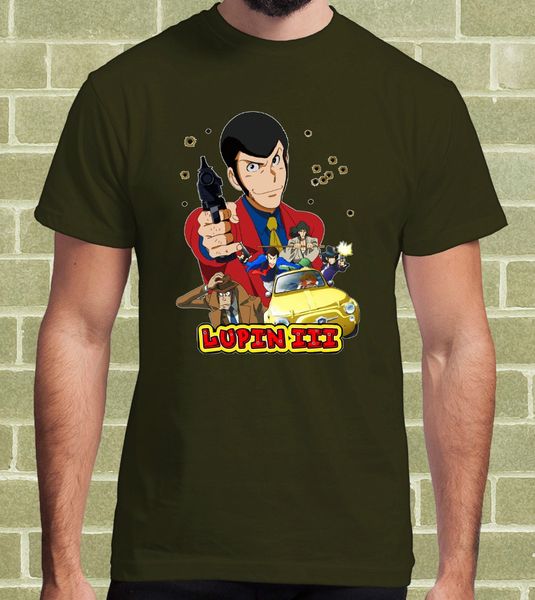 

2020 new short sleeve men lupin 3 iii cartoon t-shirt per uomo e bambino simple style