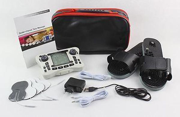 

neck massager body electrical stimulator pain relief dual output pulse digital therapy tens muscle stimulator ems neck massager tools new