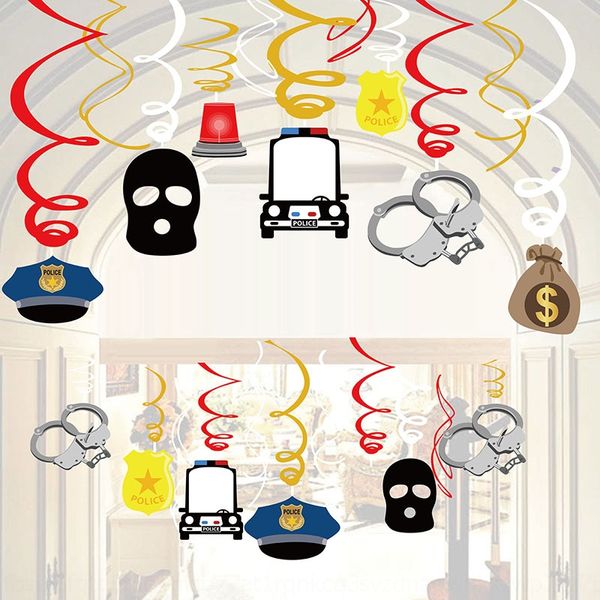 

police theme spiral pvc site layout supplies police party theme party spiral pendant pvc pendant site layout supplies 5nute