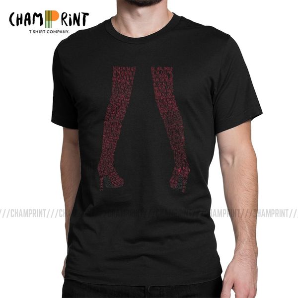 

men's kinky boots t shirts broadway musical theatre pure cotton clothing funny short sleeve crew neck tees printed t-shirt