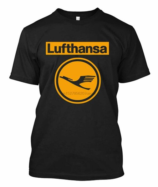 

lufthansa airline new - custom men black t-shirt