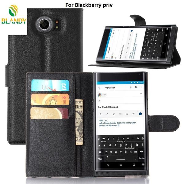 

for blackberry key 2 wallet leather pu tpu phone cover stand card holder case for blackberry leap priv