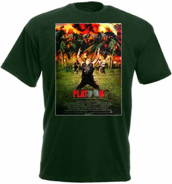 

platoon ver.3 movie poster t shirt green all sizes basic modelstee shirt