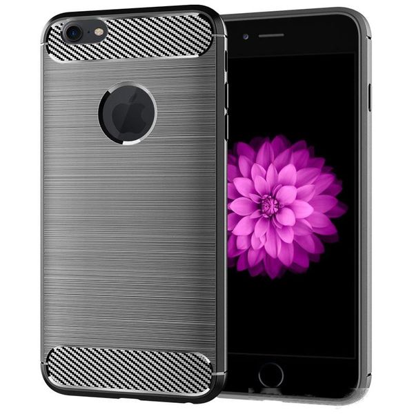 

phone case for iphone 6 plus tpu cover ultra thin lightweight carbon fiber design flexible bumper rubber protective case