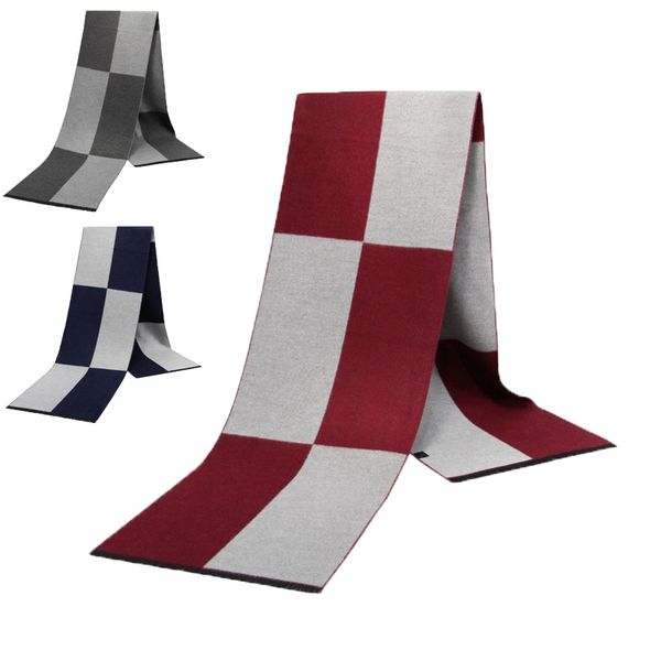 

scarves winter shawl casual men's bufanda hombre men scarf plaid mufflers business neckerchief for male sjaal szalik, Blue;gray