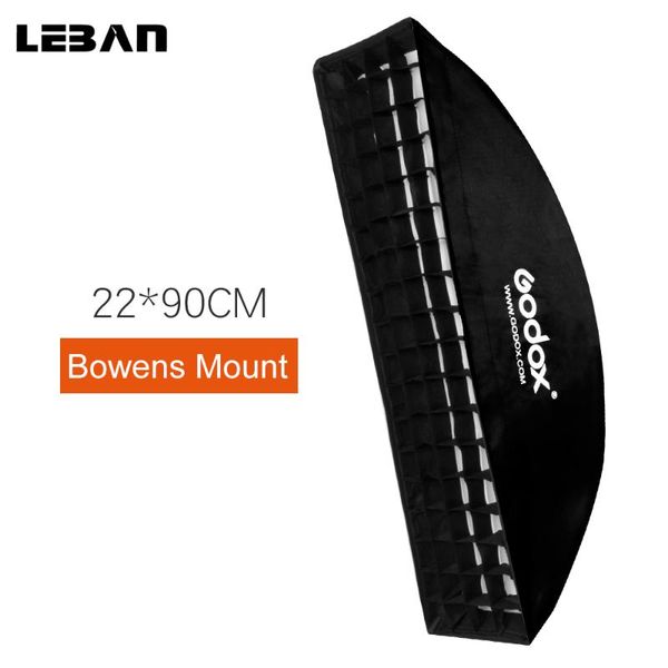 

godox 22x90cm 9"x 35" grid honeycomb softbox bowens mount for studio strobe flash light