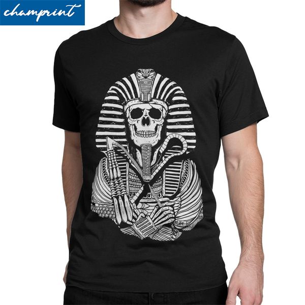 

men sarcophagus t shirt the mummy horror movie pure cotton clothes funny short sleeve round collar tees printing t-shirt