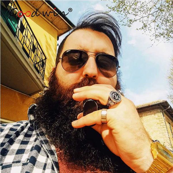 

sunglasses good win street classic mens designer aviation pilot sun glasses for men gradient mirror shades oculos, White;black