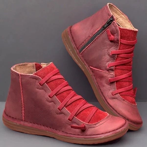 

women shoes winter warm boots pu leather ankle boots autumn shoes short brown boot for women lace up 2020 snow, Black