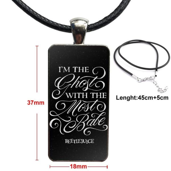 

glass cabochon choker pendant rectangle necklace stainless steel color jewelry for women girls beetlejuice handbook attractive, Silver