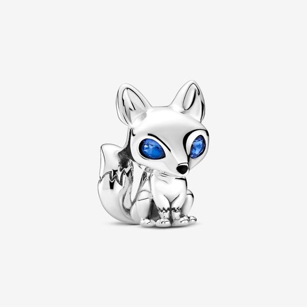 Neuankömmling Charms 100 % 925 Sterling Silber Blauäugiger Fuchs-Charm, passend für Original-europäisches Charm-Armband, Modeschmuck-Accessoires