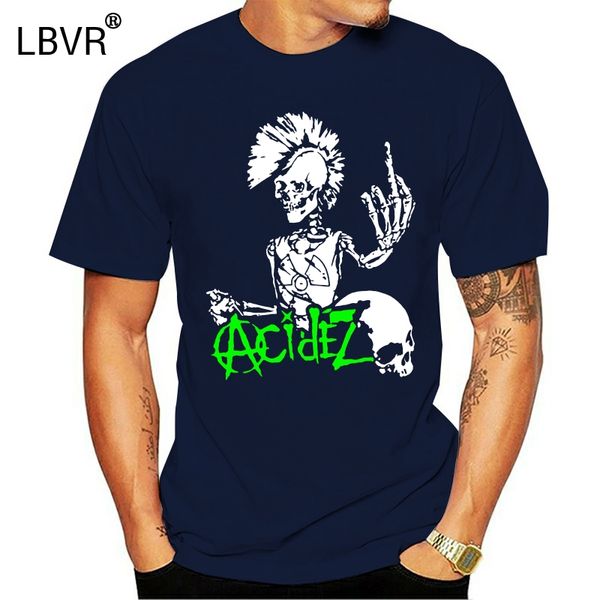 

creepy acidez bone head goth funky skull riot society weird mens funny tees loose size tee shirt