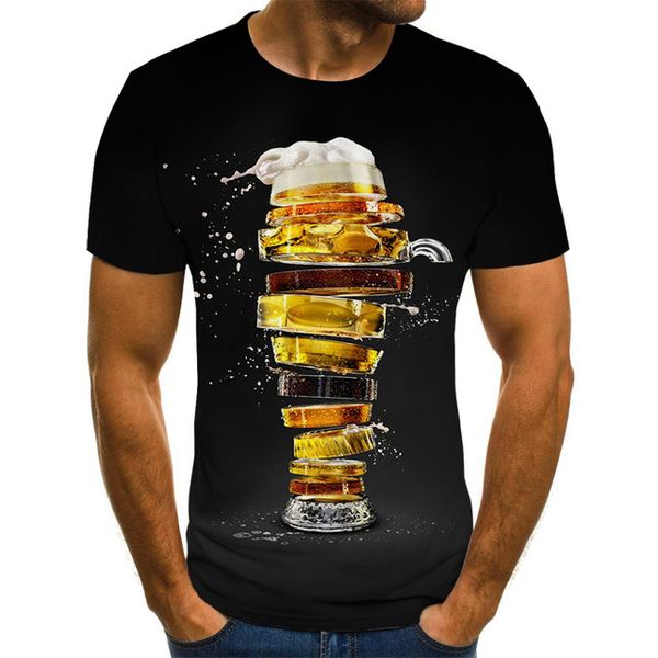 

brand design beer cartoon cool graphic 3d print shirts graphic plus size graphic men clothing