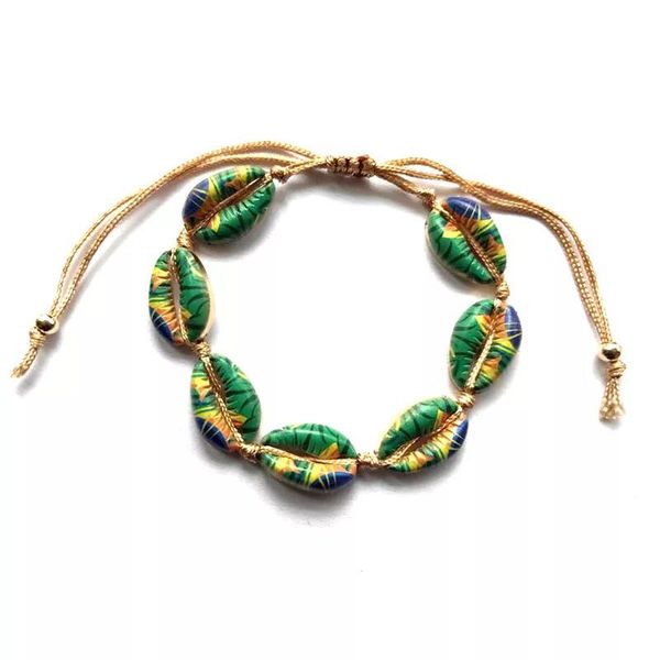 

2020 fashion hawaiian holiday fashion bracelet multicolor alloy hand knotted bracelet, Golden;silver