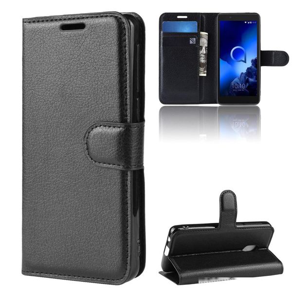 

phone leather cases litchi lychee wallet pu tpu cover case for alcatel 1c 3 3l 1 1x 1c 3v 3c 7 5044r 2019