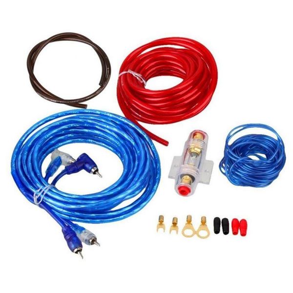 

car electronic accessories 5m 8ga power cable amp fuse holder car audio wire cable subwoofer speaker installation kit
