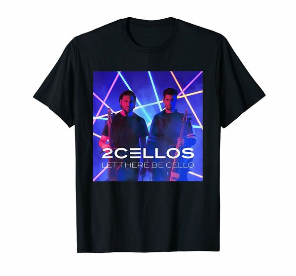 

2cellos пусть там be cello черная футболка s-3xl взрослые повседневный tee shirt
