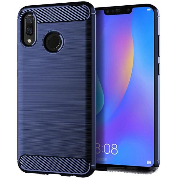 

soft silicone case shockproof fitted carbon fiber tpu phone cover for huawei nova 3i protective back bumper cover