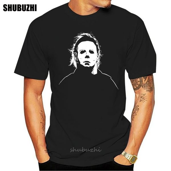 

male designing t shirt michael myers halloween movie mask men's t-shirt ships from ohio usa