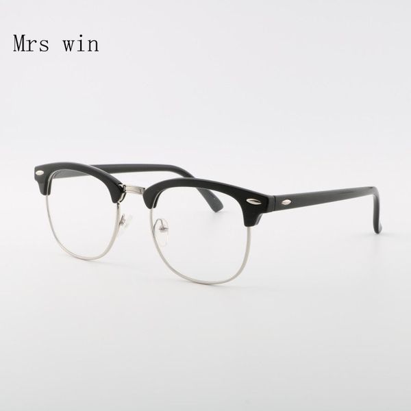 

clear lens half metal sunglasses men women brand designer retro rivet sun glasses transparent sunglasses gafas, White;black