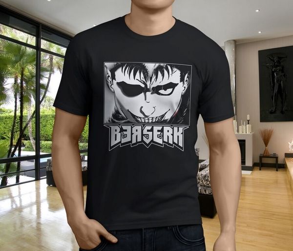

горячий новый берсерк японский аниме манга мужская черная футболка размер s-3xl майка на заказ специальные печати