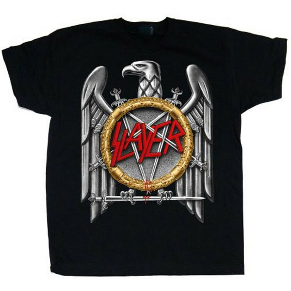

slayer silver eagle thrash metal rock official tee t-shirt mens cotton tee shirt classic custom design
