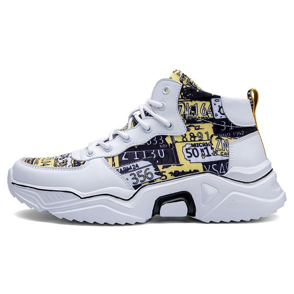 

2020 new four seasons shoes, trendy shoes, high-sneakers, casual sports increase boys shoes, Black