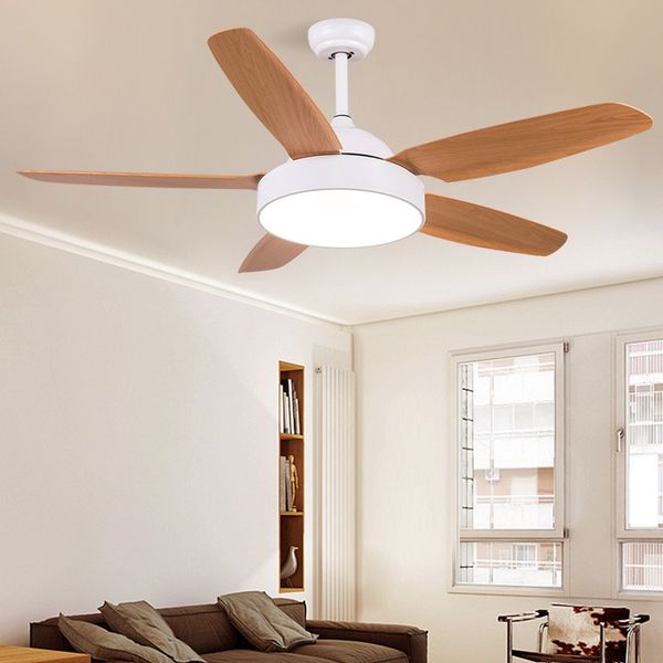 

electric fans modern wood/acrylic living room ceiling lamp white body led 37w remote control restaurant with lights fan
