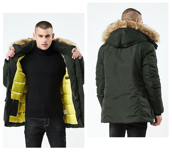 

with pocket homme jacket fashion keep warm man cotton padded jacket detachable hat zipper winter coats, Black;brown