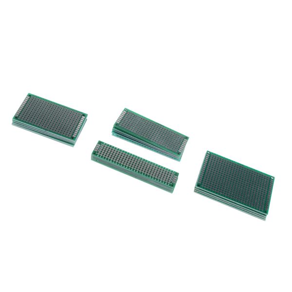 

20pcs прототип pcb двухсторонний board circuit макетных 5x7 4x6 3x7 2x8cm