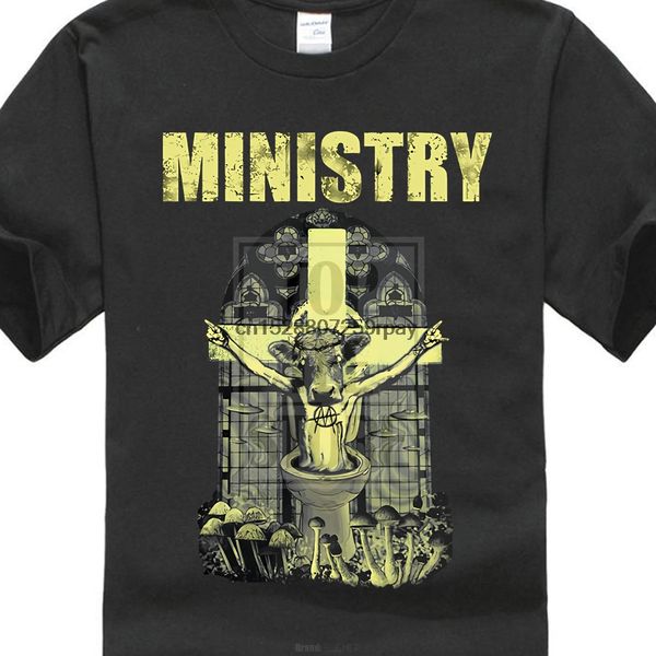 

ministry holy cow t shirt s m l xl 2xl new official funny fashion short sleeve black t shirt