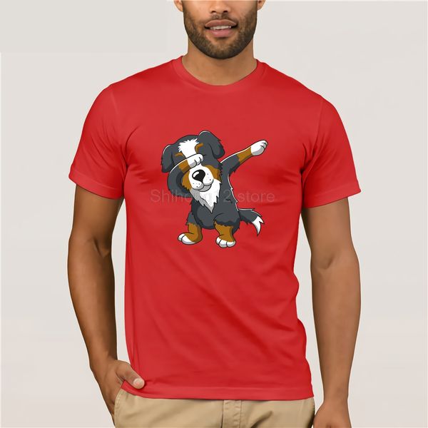 

funny dabbing bernese mountain dog dab dance t-shirt awesome crewneck short sleeve purified summer style t shirts
