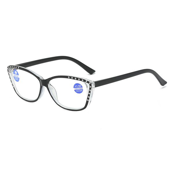 

new women men reading glasses anti-blue light anti radiation coating film imitation diamonds presbyopia 1.0 to 4.0 r088, White;black