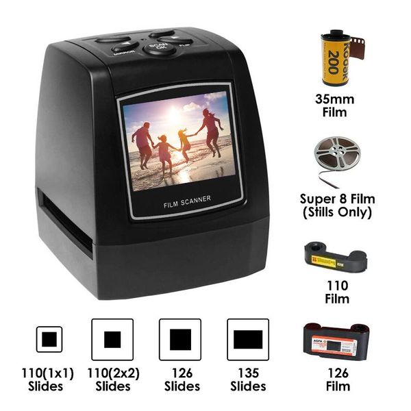 

35mm film scanner digital usb film converter w/ display 110/126/135 slides negative printer high resolution p scanner