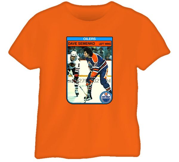 

dave semenko edmonton vintage hockey card t shirt