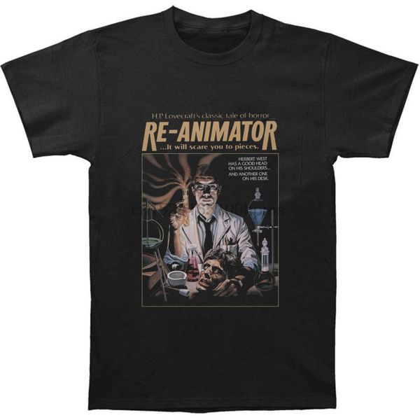 

re-animator t shirt fantasy horror 1970s film movie man t-shirts black