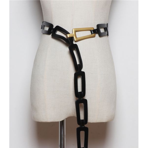 

ewq / men's and women's clothing accessories 2020 trendy parsonality hollow out patchwork belt all-match fashion new belt 9y1258, Black;brown