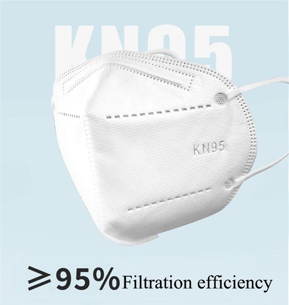

in stock KN95 face mask anti-bacterial filtration efficiency 95% mask five-layer melt blown cloth anti-droplet breathable protective mask