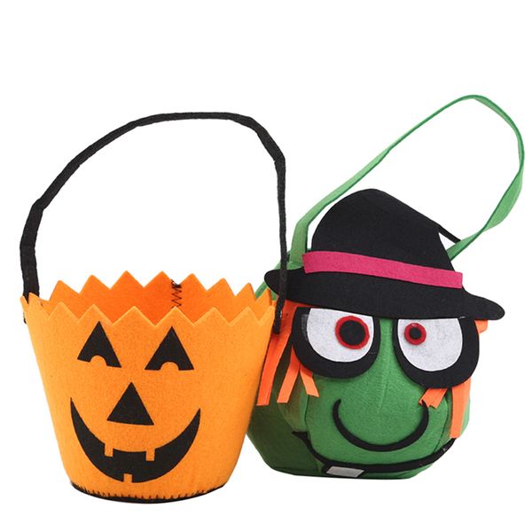 

halloween candy bags pumpkin witch gift bag creative halloween decoration handbag trick or treat festival party favor pouch 1pc