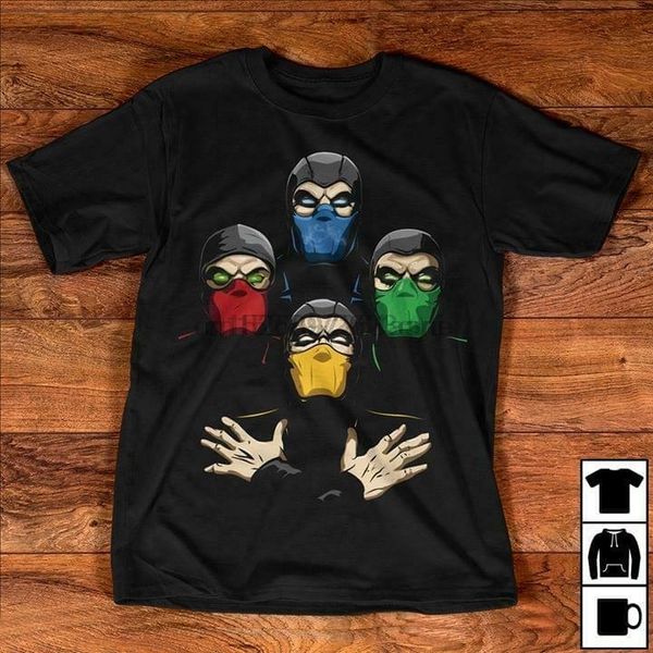 

sub-zero mortal kombat bohemian rhapsody queen t shirt black cotton men s-6xl