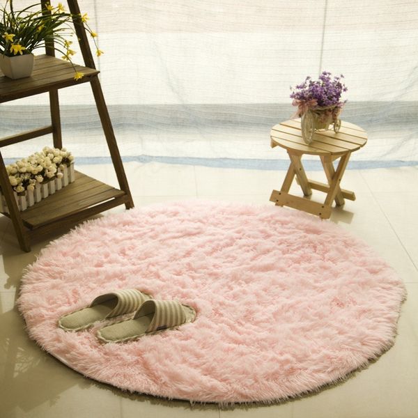 

softbath bedroom floor shower round mat rug non-slip bath pad home decor coral fleece kitchen bathroom bath mat#25
