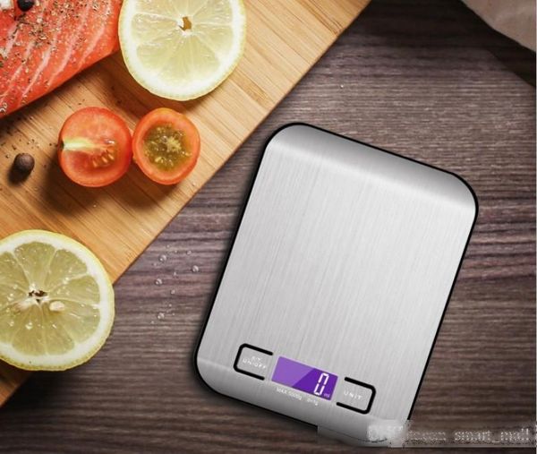 

5000g/1g led electronic digital kitchen scales multifunction food scale stainless steel lcd precision jewelry scale weight balance llfa