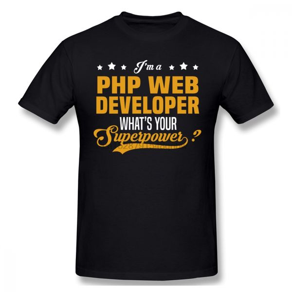 

php web developer men t shirt popular camiseta big size o-neck cotton short sleeve fitness men